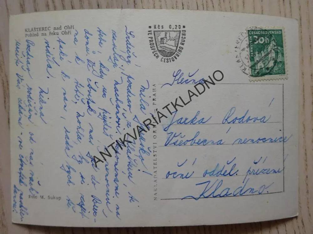 KLÁŠTEREC NAD OHŘÍ, POHLED NA ŘEKU OHŘI, OKRES CHOMUTOV