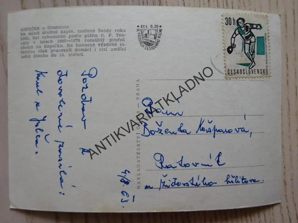 KOPEČEK U OLOMOUCE, OKRES OLOMOUC, 1963