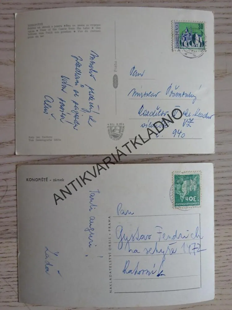 KONOPIŠTĚ, ZÁMEK, 2 KUSY, OKRES BENEŠOV