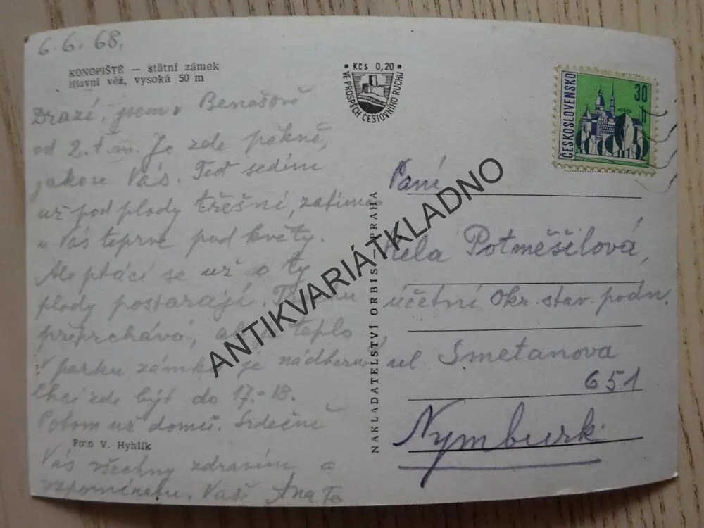 KONOPIŠTĚ, ZÁMEK, HLAVNÍ VĚŽ, 1968, OKRES BENEŠOV
