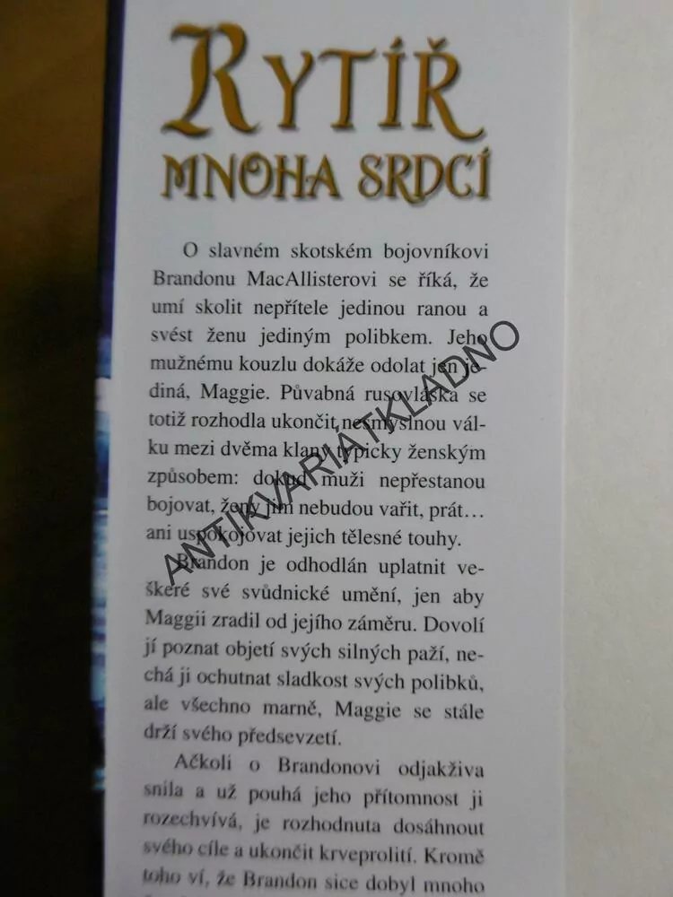 RYTÍŘ MNOHA SRDCÍ, KINLEY MACGREGOR