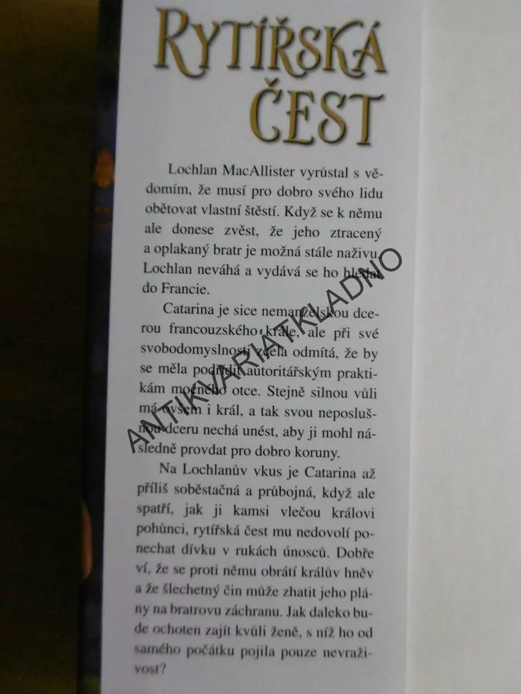 RYTÍŘSKÁ ČEST, KINLEY MACGREGOR