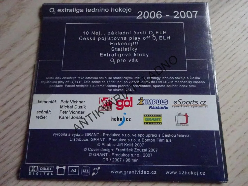 O2 EXTRALIGA LEDNÍHO HOKEJE 2006-2007, DVD SPORT