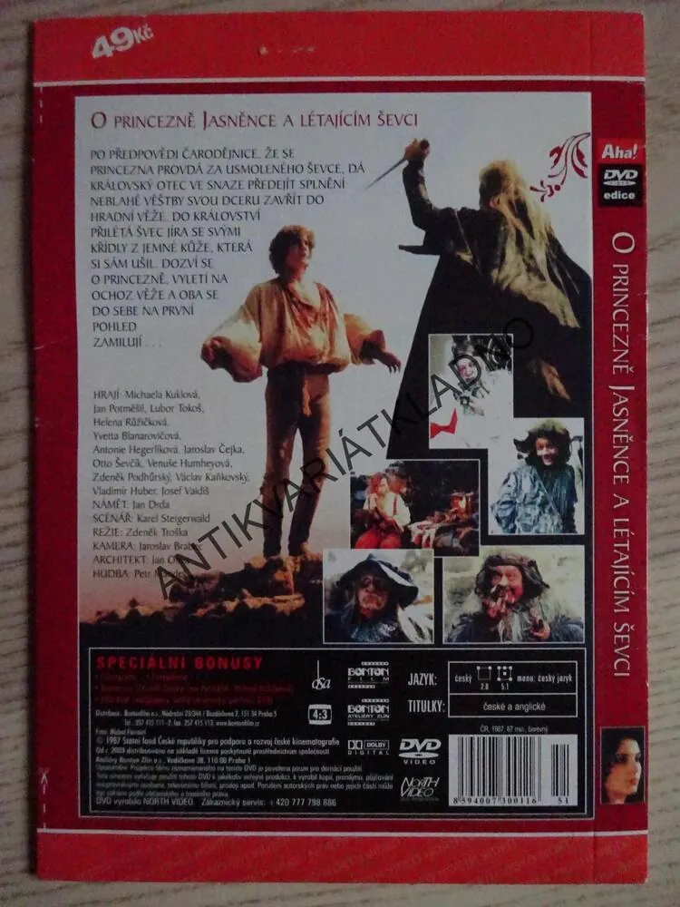 O PRINCEZNĚ JASNĚNCE A LÉTAJÍCÍM ŠEVCI, DVD FILM POHÁDKA