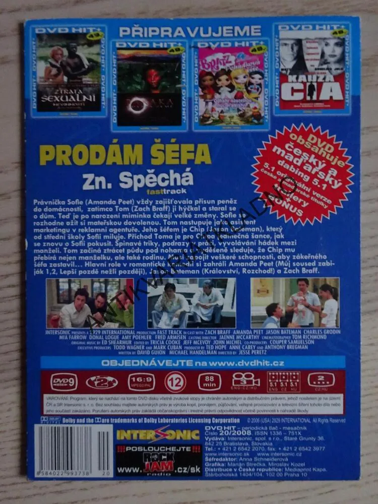 PRODÁM ŠÉFA ZN. SPĚCHÁ, DVD FILM