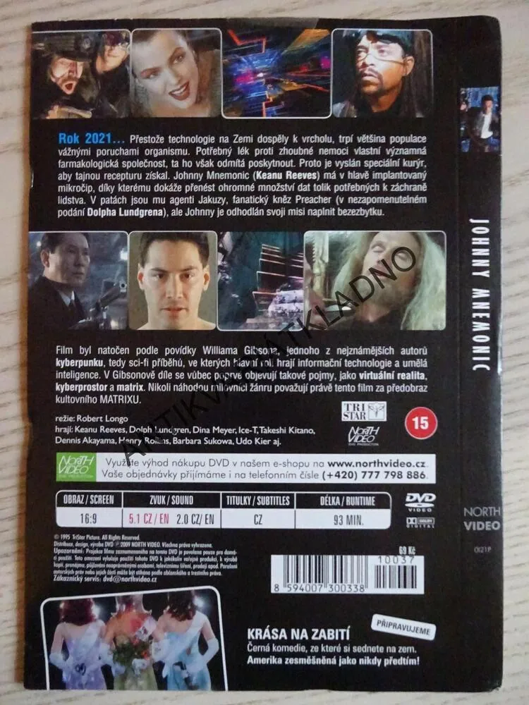 JOHNNY MNEMONIC, DVD FILM