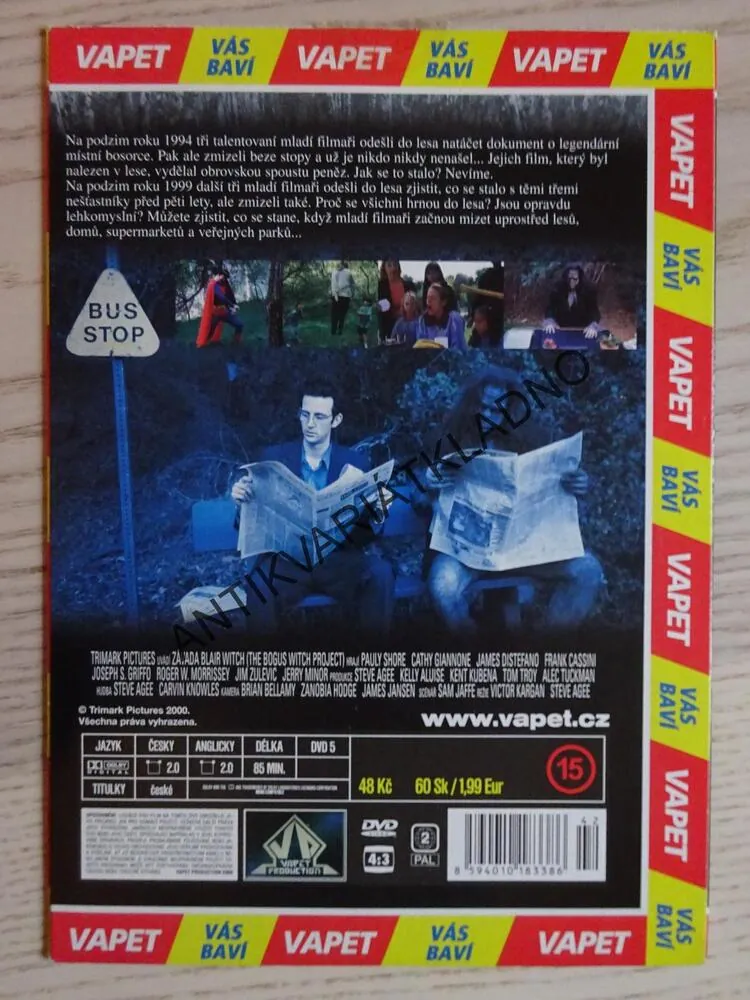 ZÁVADA BLAIR WITCH, DVD FILM