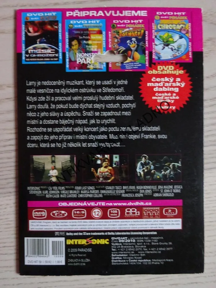 POSLEDNÍ PÍSEŇ, DVD FILM
