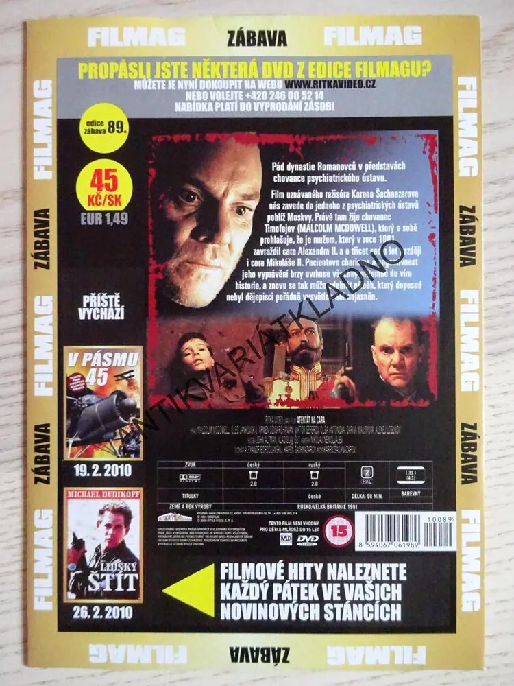 ATENTÁT NA CARA, DVD FILM