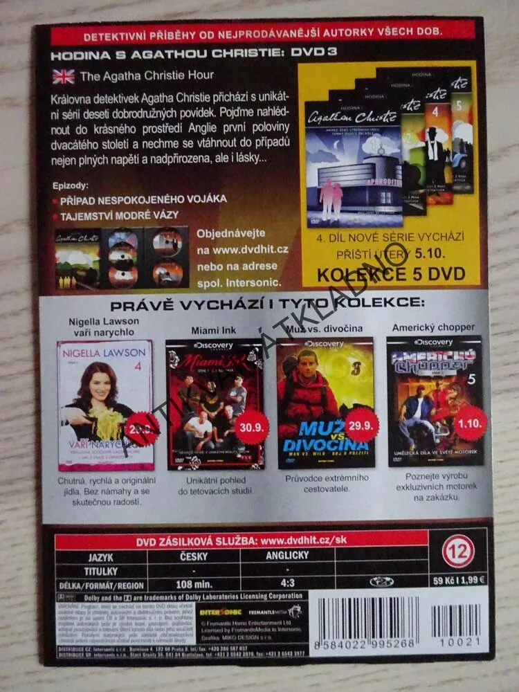 HODINA S AGATHOU CHRISTIE 3, DVD FILM