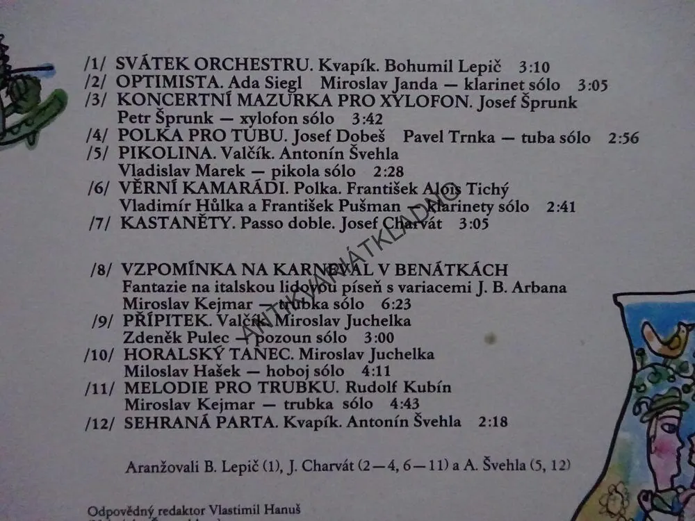 HRAJTE SÓLO, ČESKÁ MUZIKA A SÓLISTÉ, LIDOVÉ PÍSNĚ, LP