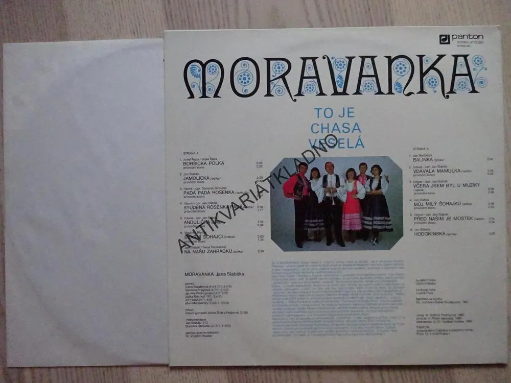 MORAVANKA, TO JE CHASA VESELÁ, LIDOVÉ PÍSNĚ, LP