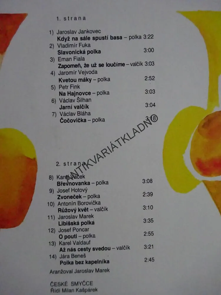 BASA TVRDÍ MUZIKU, LIDOVÉ PÍSNĚ, LP