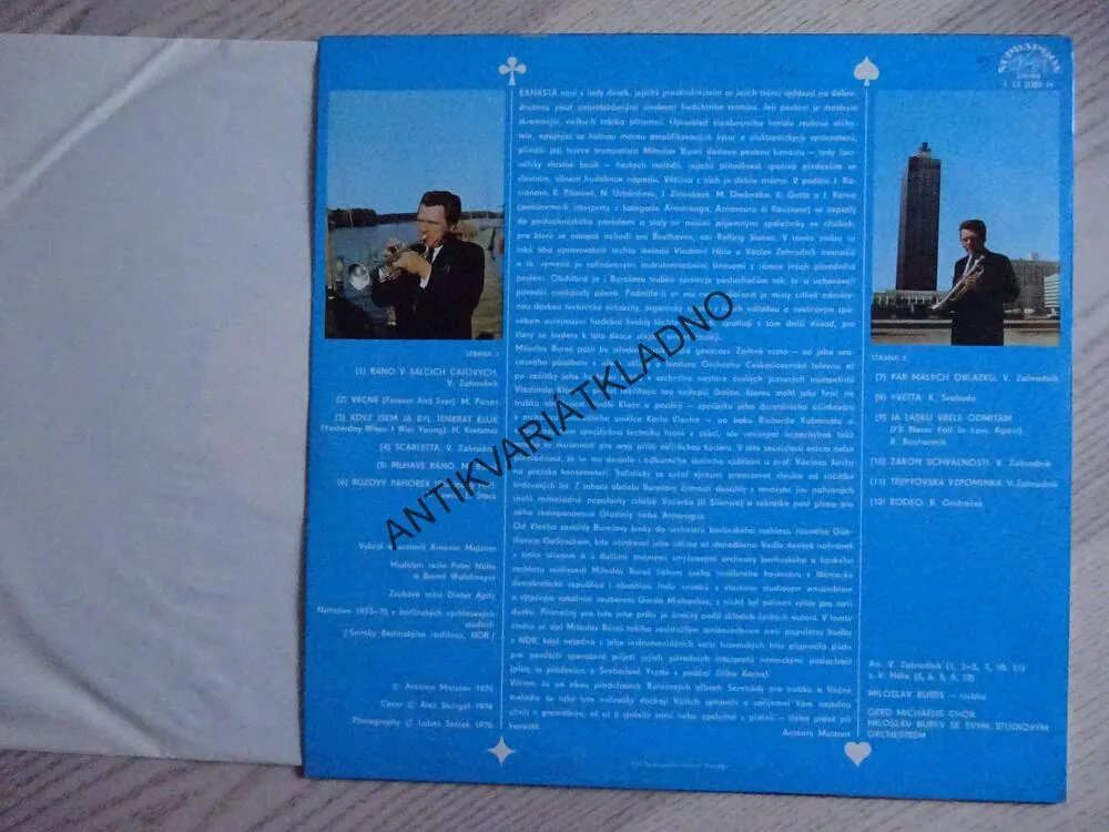 KANASTA, MILOSLAV BUREŠ SE SVÝM ORCHESTREM, GERD MICHAELIS CHOR, LIDOVÉ PÍSNĚ, LP