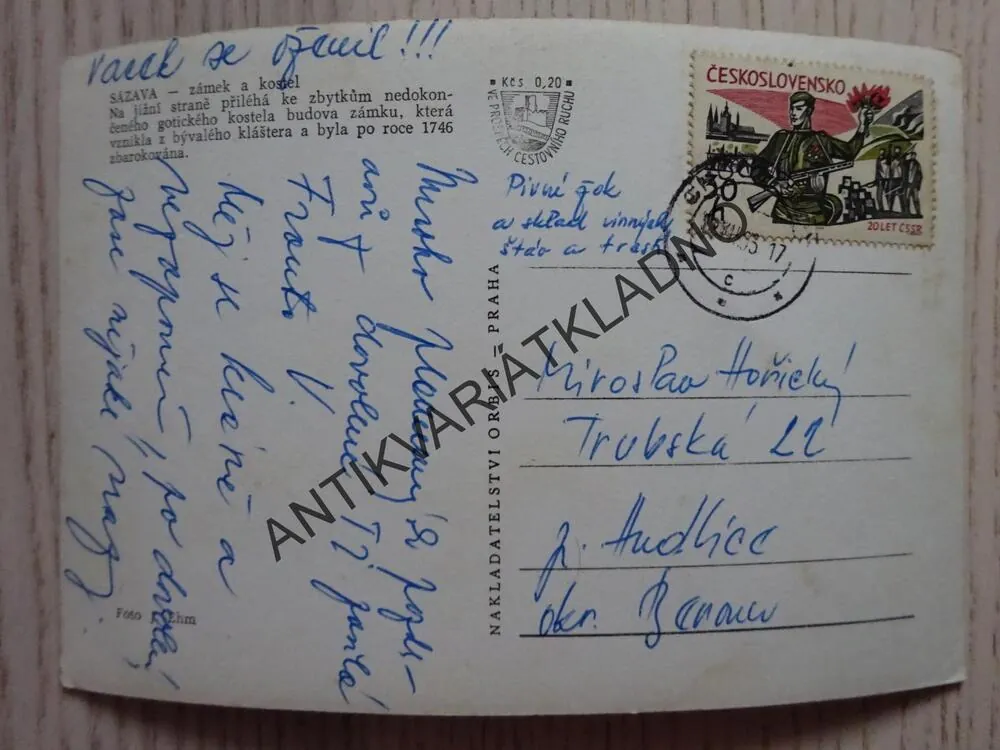 SÁZAVA, ZÁMEK A KOSTEL, OKRES BENEŠOV