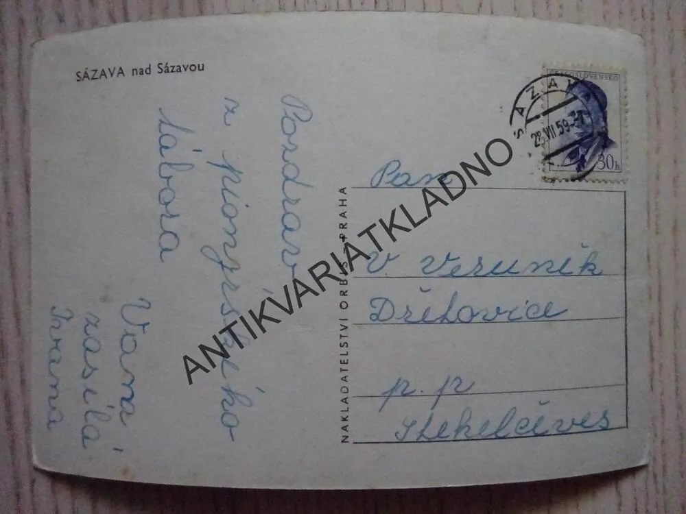 SÁZAVA, OKRES BENEŠOV, 1959