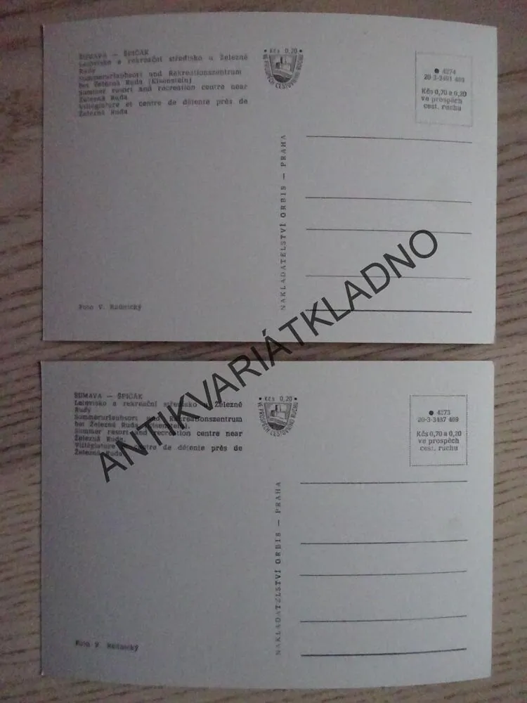 ŠUMAVA, ŠPIČÁK, OKRES KLATOVY, 2 KUSY