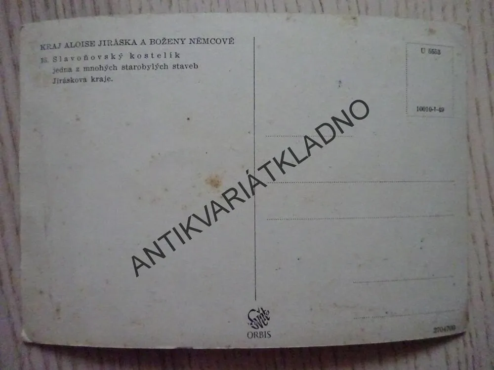 SLAVOŇOVSKÝ KOSTELÍK, SLAVOŇOV, OKRES NÁCHOD, KRAJ ALOISE JIRÁSKA A BOŽENY NĚMCOVÉ