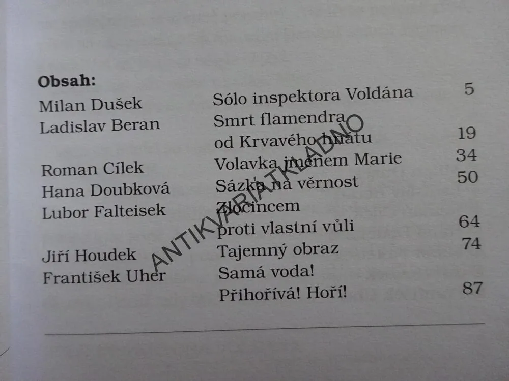 SÓLO INSPEKTORA VOLDÁNA A DALŠÍ POVÍDKY, **an