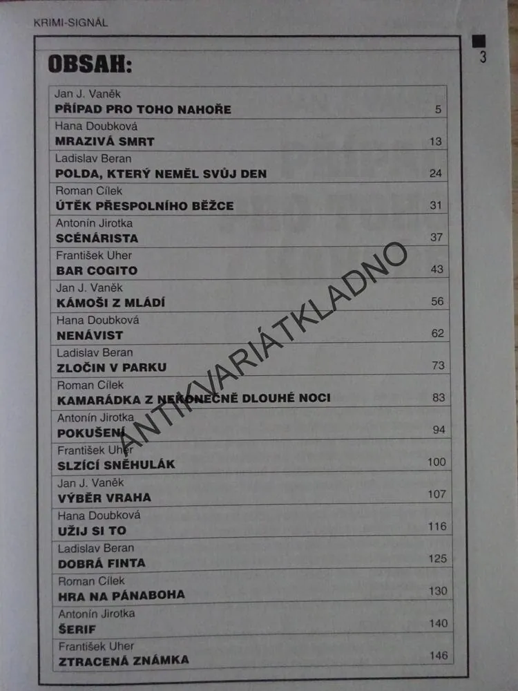 SCÉNÁRISTA A DALŠÍ KRIMINÁLNÍ PŘÍBĚHY, 2/2020