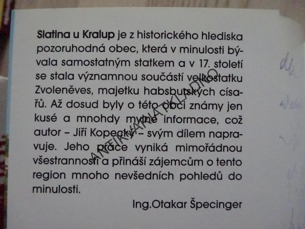 SLATINA U KRALUP NAD VLTAVOU, JIŘÍ KOPECKÝ, **an