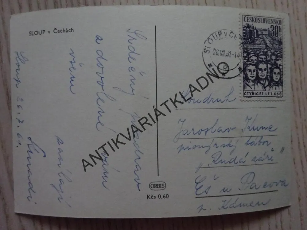 SLOUP V ČECHÁCH, OKRES ČESKÁ LÍPA, 1961