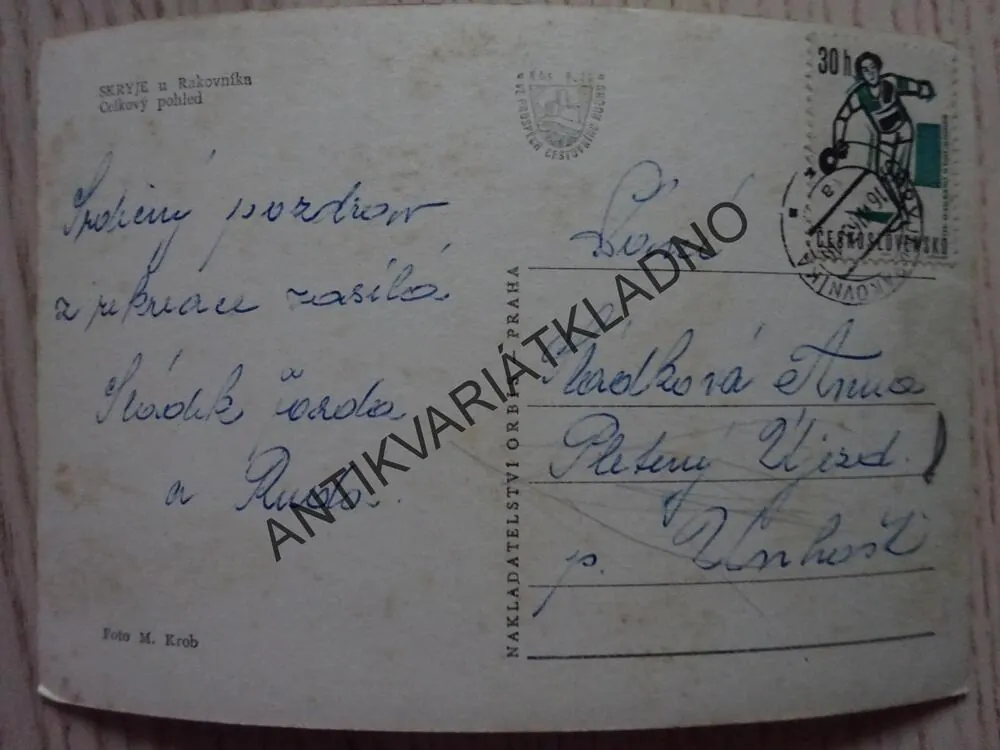 SKRYJE U RAKOVNÍKA, CELKOVÝ POHLED, OKRES RAKOVNÍK, 1963