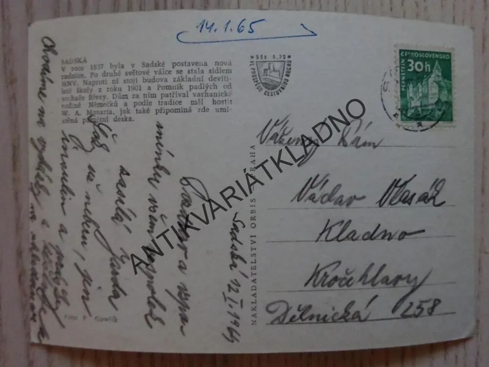 SADSKÁ, 1965, OKRES NYMBURK