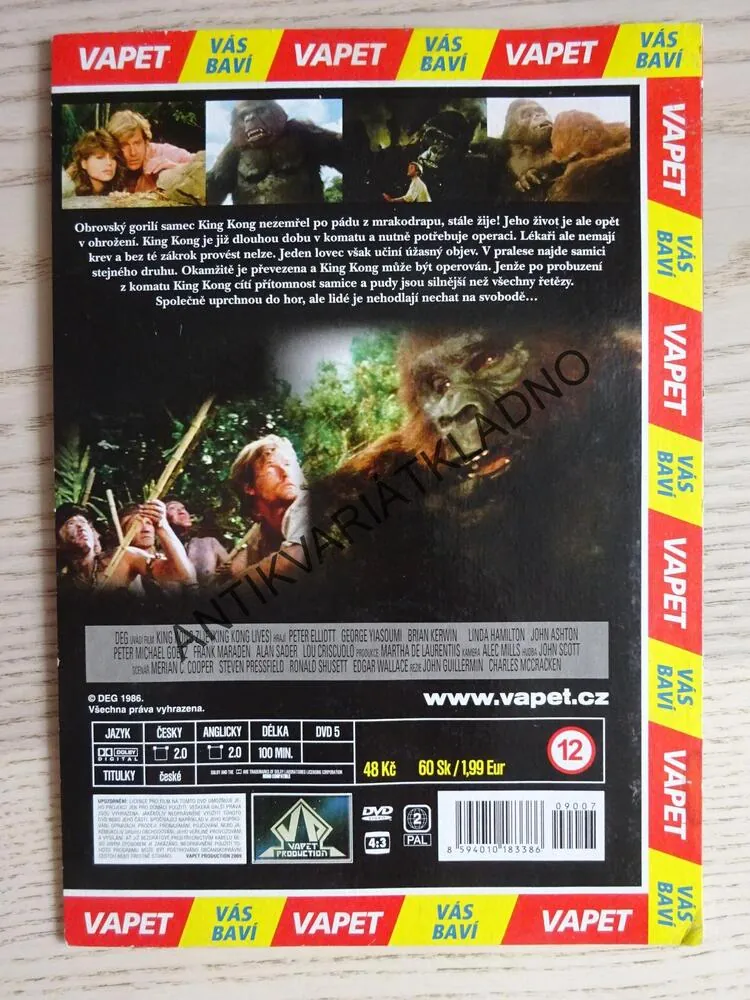 KING KONG ŽIJE, DVD FILM