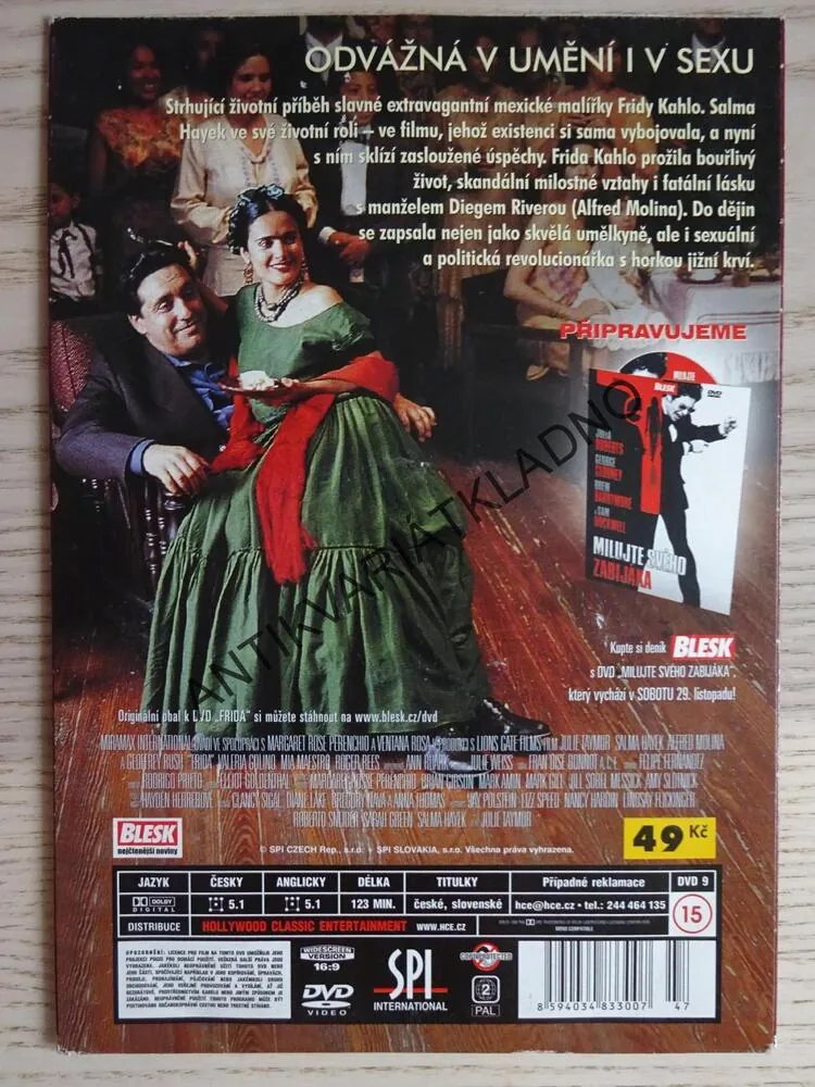 FRIDA, SALMA HAYEK, BANDERAS, DVD FILM