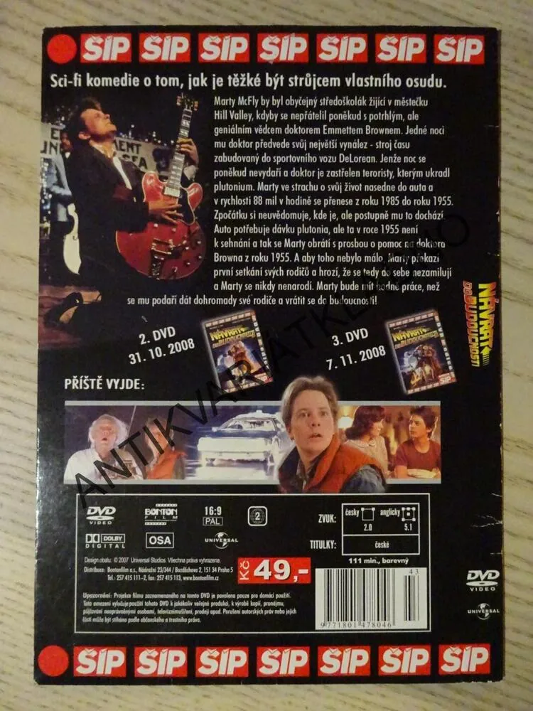 NÁVRAT DO BUDOUCNOSTI, SPIELBERG, DVD FILM