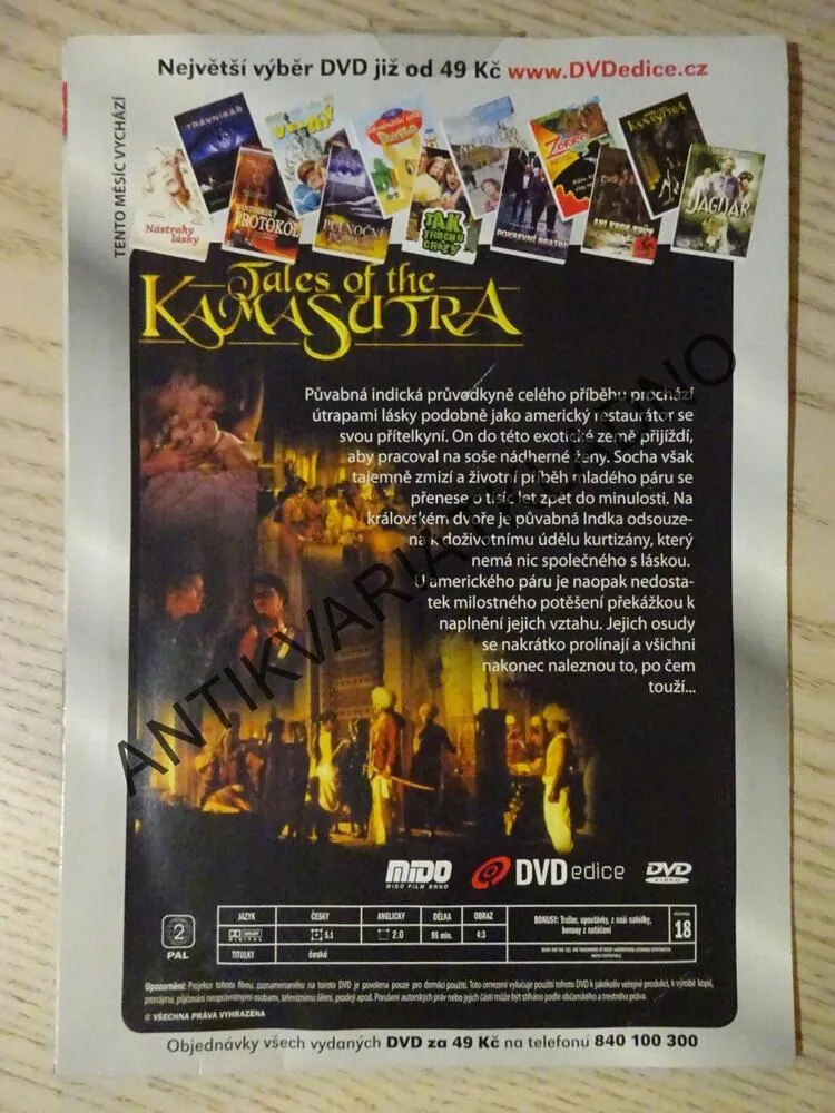 PŘÍBĚH LÁSKY KAMASUTRA, DVD FILM
