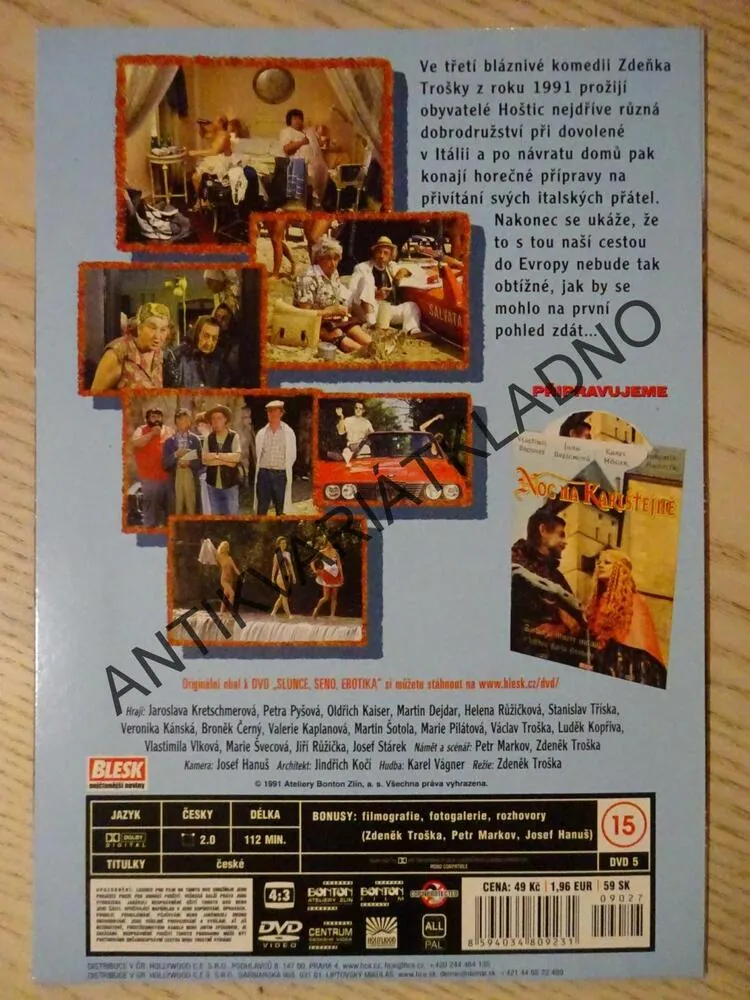SLUNCE, SENO, EROTIKA, DVD FILM 