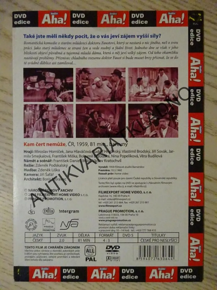 KAM ČERT NEMŮŽE, DVD FILM ČR