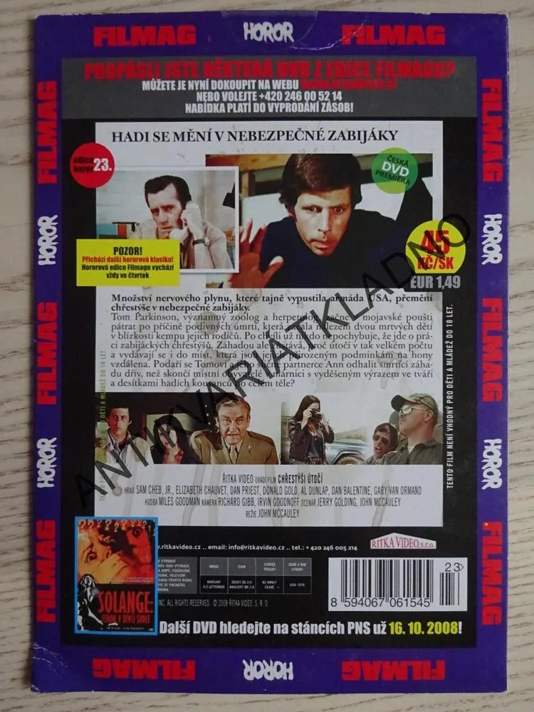 CHŘESTÝŠI ÚTOČÍ, DVD FILM HOROR