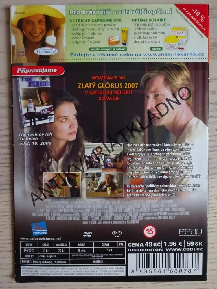 DĚKUJEME, ŽE KOUŘÍTE, DVD FILM 