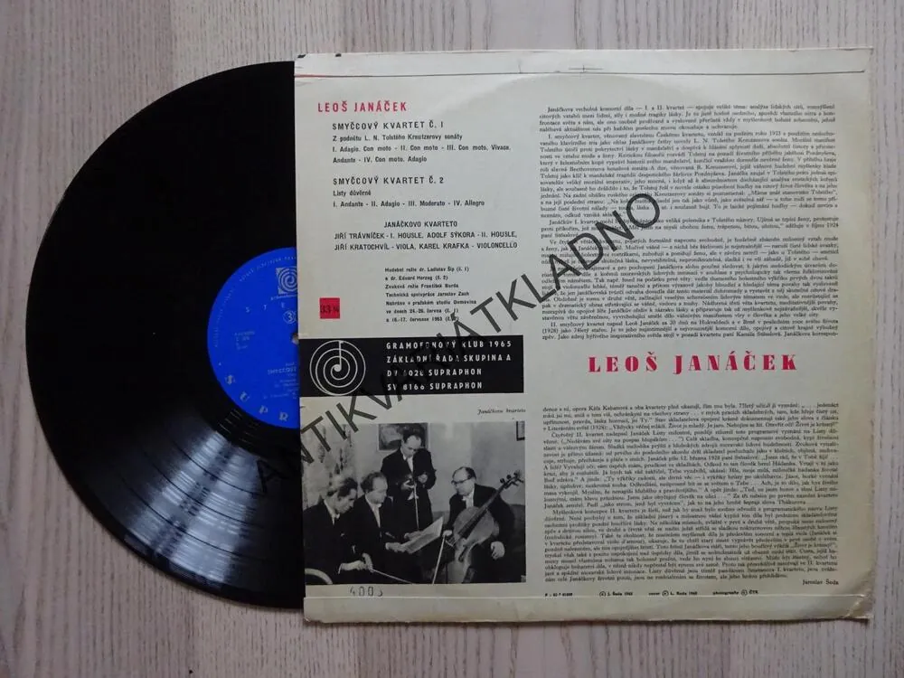 LEOŠ JANÁČEK, SMYČCOVÝ KVARTET Č.1., LP