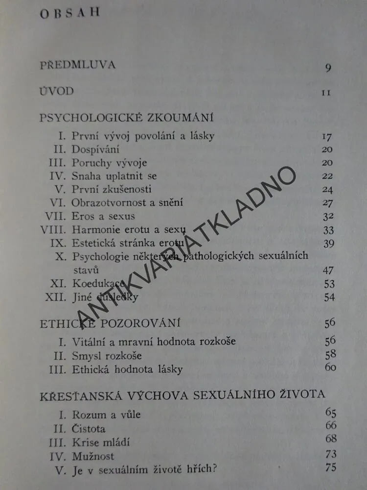 SEXUÁLNÍ PROBLÉM, METODĚJ HABÁŇ, **an