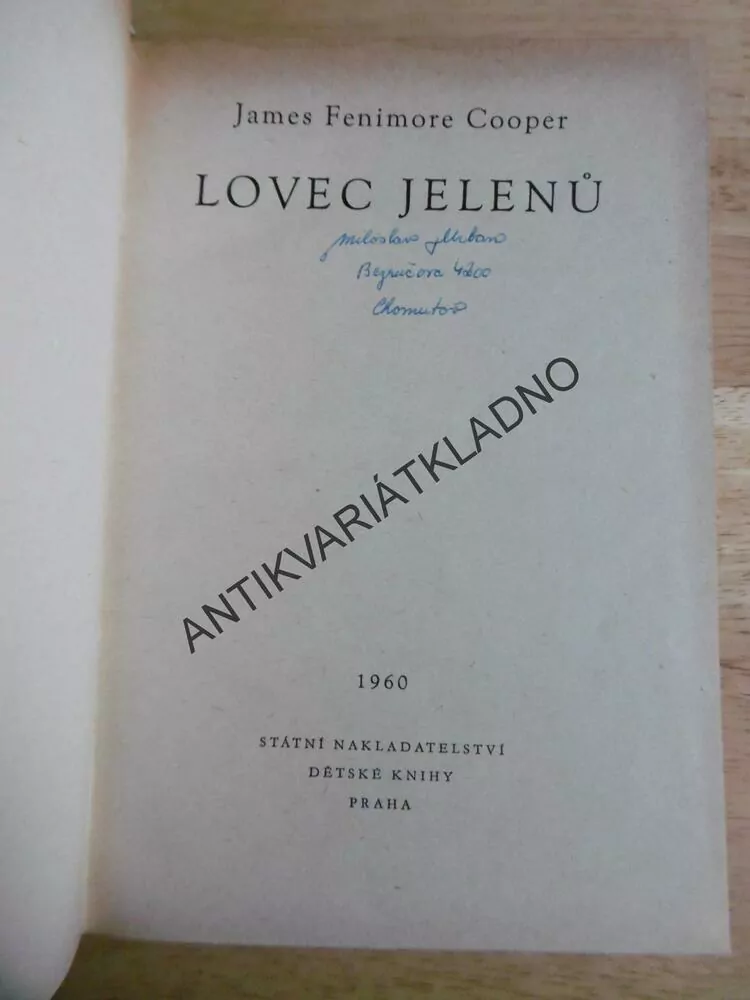KOD 40-LOVEC JELENŮ, J.F.COOPER, VRAŠTIL