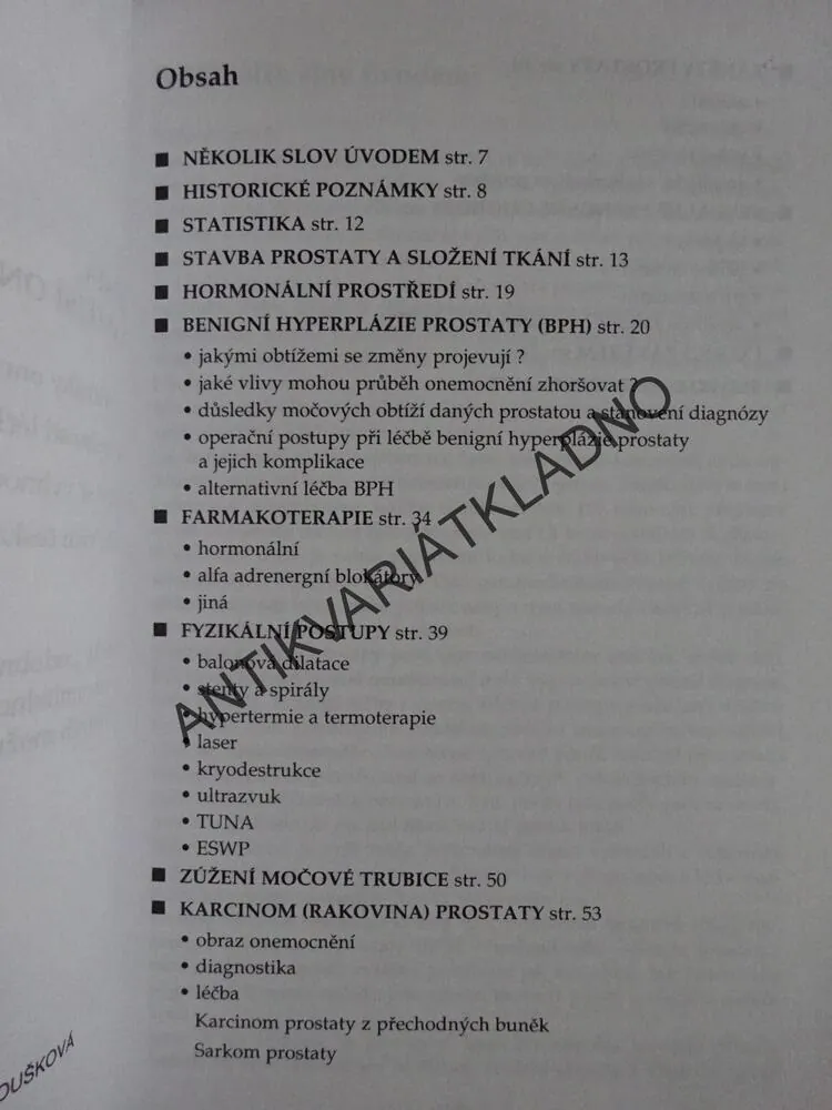 PROSTATA, PROBLÉM NEJEN MUŽSKÉ POPULACE, **an