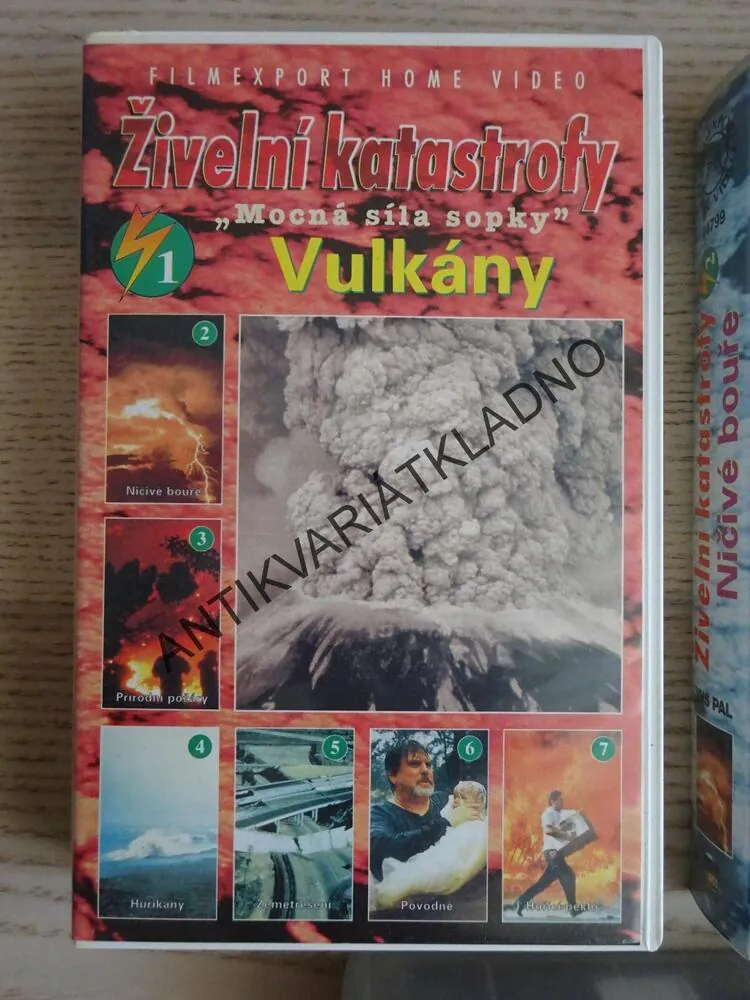 ŽIVELNÍ KATASTROFY, 1-5, VULKÁNY, BOUŘE, POŽÁRY, HURIKÁNY, ZEMĚTŘESENÍ, VHS