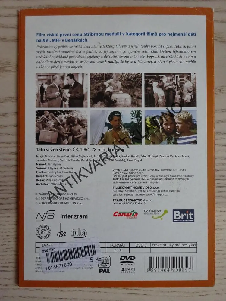 TÁTO SEŽEŇ ŠTĚNĚ, DVD FILM