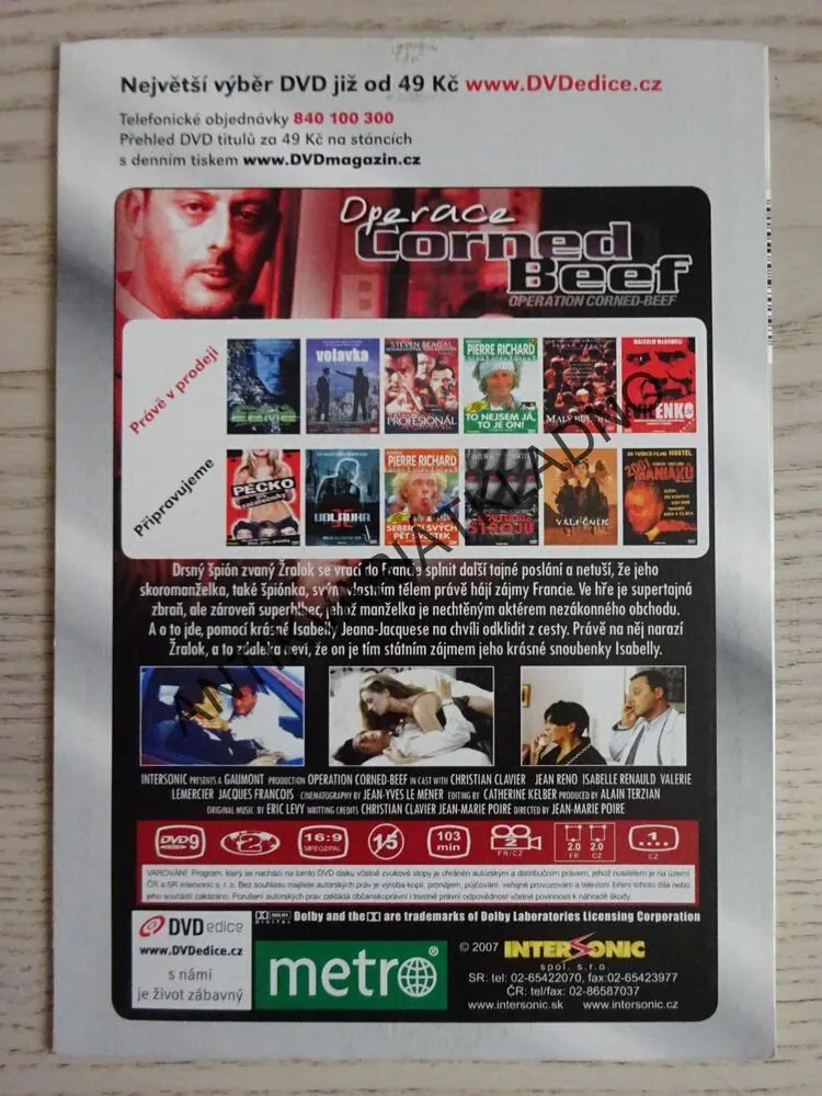 OPERACE CORNED BEEF, DVD FILM