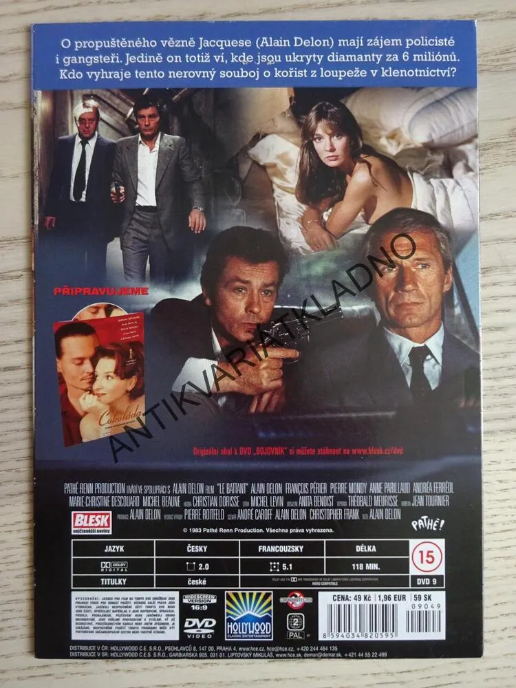 BOJOVNÍK, ALAIN DELON, DVD FILM