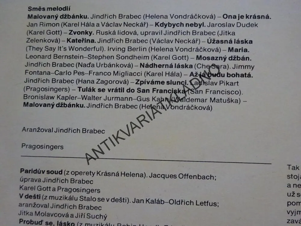 MALOVANÝ DŽBÁNEK, JIŘÍ APLT, GOTT, NECKÁŘ, ZAGOROVÁ, SUCHÝ, HÁLA, AJ.LP