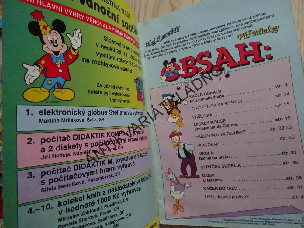 MICKEY MOUSE, KOMIKS, DISNEY, 18/1993