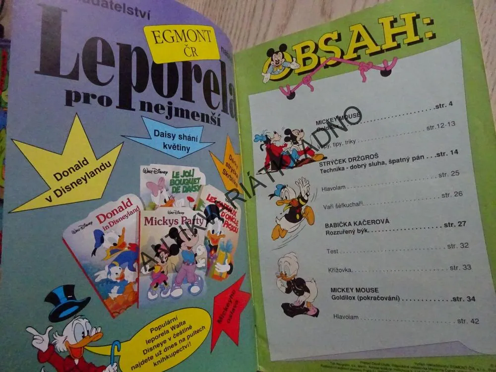 MICKEY MOUSE, KOMIKS, DISNEY, 12/1994