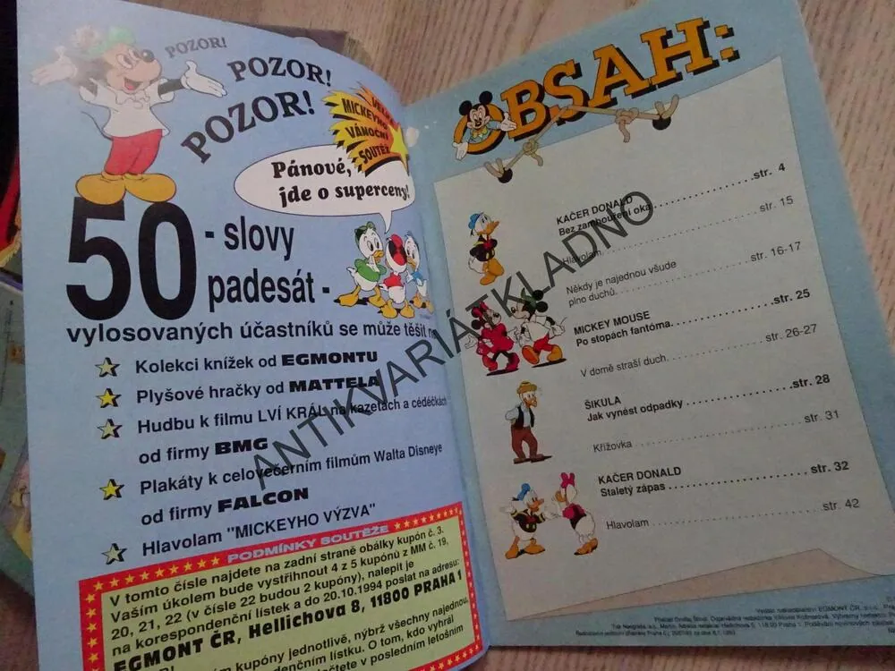 MICKEY MOUSE, KOMIKS, DISNEY, 21/1994