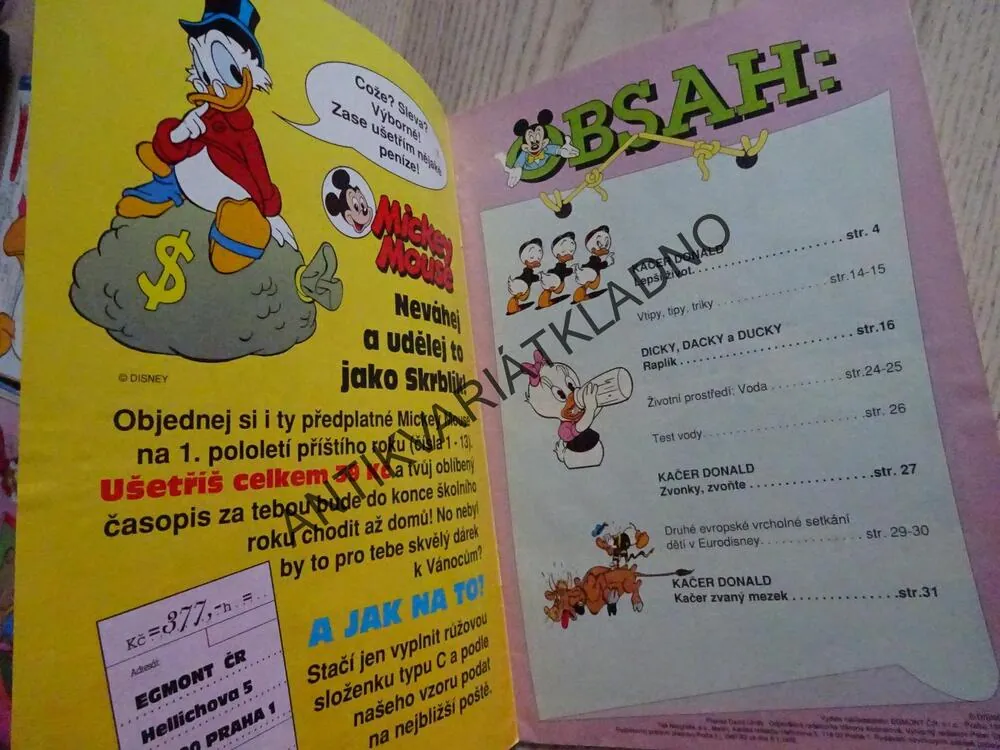 MICKEY MOUSE, KOMIKS, DISNEY, 24/1994