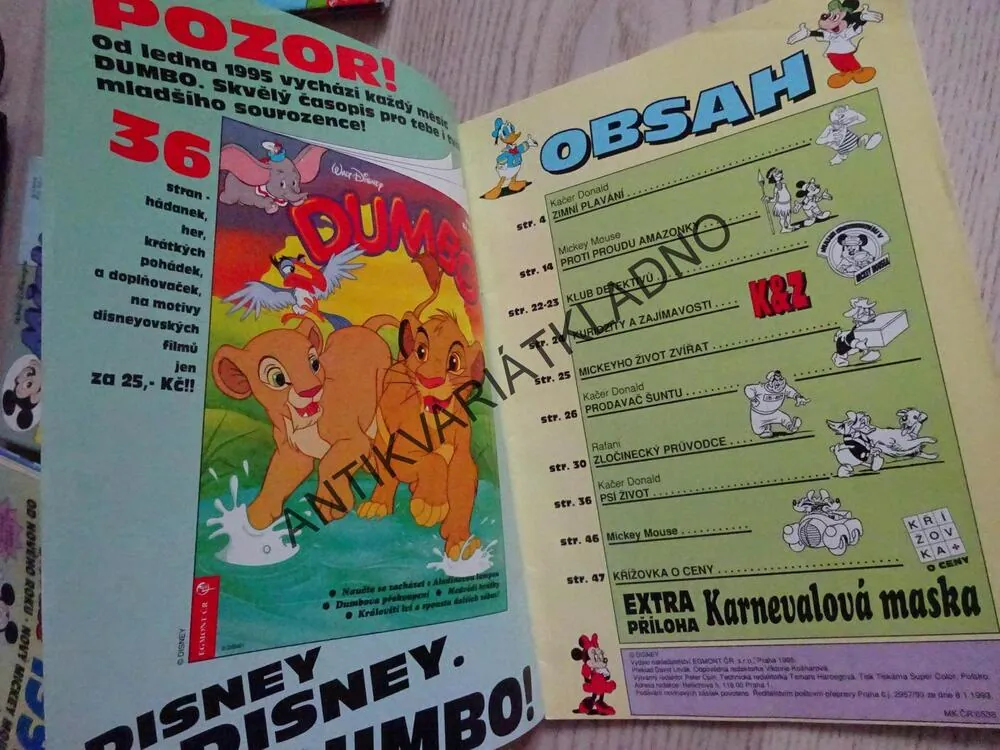 MICKEY MOUSE, KOMIKS, DISNEY, 2/1995